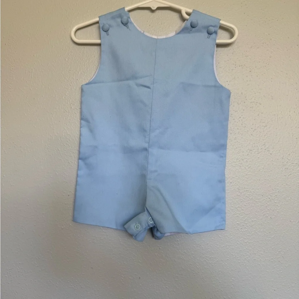 NWOT Zuccini Kids Classic Light Blue Boys' Romper Jon Jon